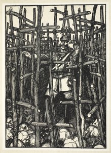 ロスト・イン・ザ・ウッド、パブ、エドマンド・J・サリバンによるカイザーのガーランドからのイラスト。 1916 作： Edmund Joseph Sullivan